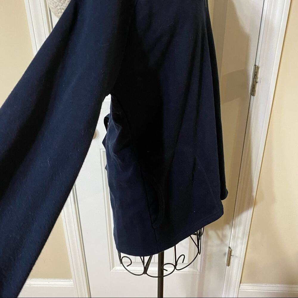 PJ Salvage Hoodie Jacket Size Medium Navy Blue Zip Front Shearling Lined Hood - Picture 7 of 11